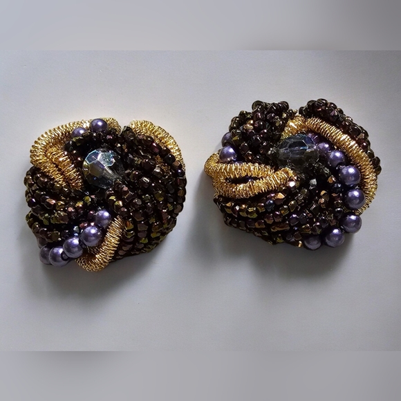 Miriam Haskell 1945 Peacock Beads Bracelet Earrings 16 Strand Necklace Set RARE - Picture 15 of 16